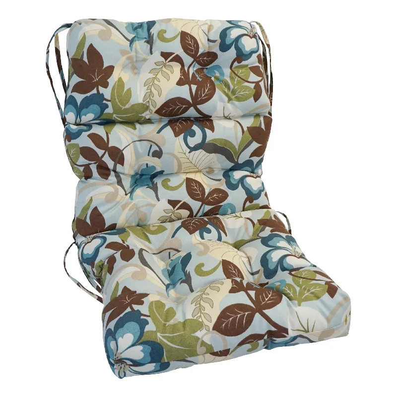 18-inch by 38-inch Three-section Outdoor Seat/Back Chair Cushion