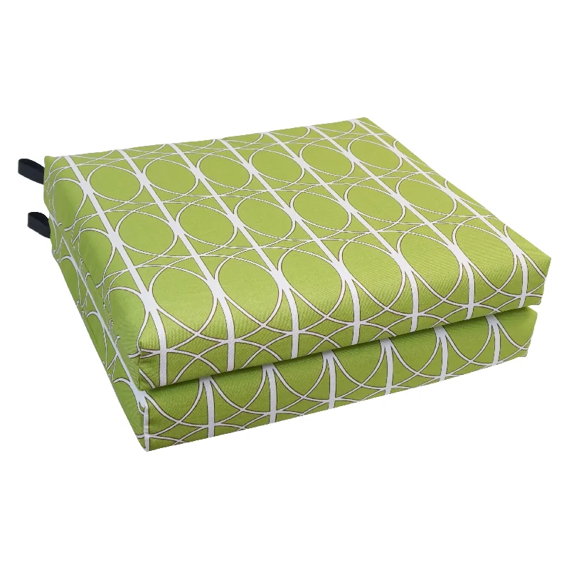 20-inch by 19-inch Patterned Outdoor Chair Cushions (Set of 2) - 20 x 19