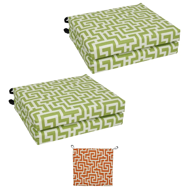 20-inch by 19-inch Patterned Outdoor Chair Cushions (Set of 4) - 20 x 19