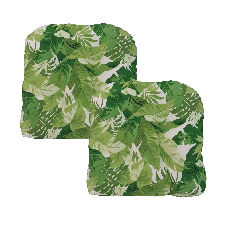 Banana Outdoor Tufted Seat Cushions, Set of 2.