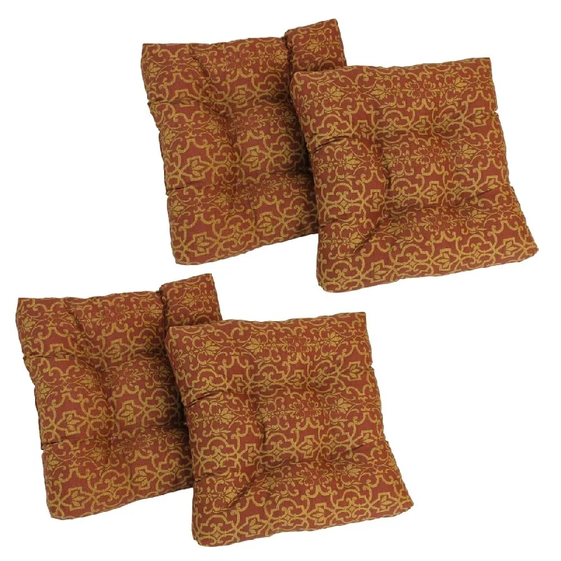 Blazing Needles 20-inch Indoor/Outdoor Dining Chair Cushions (Set of 4)