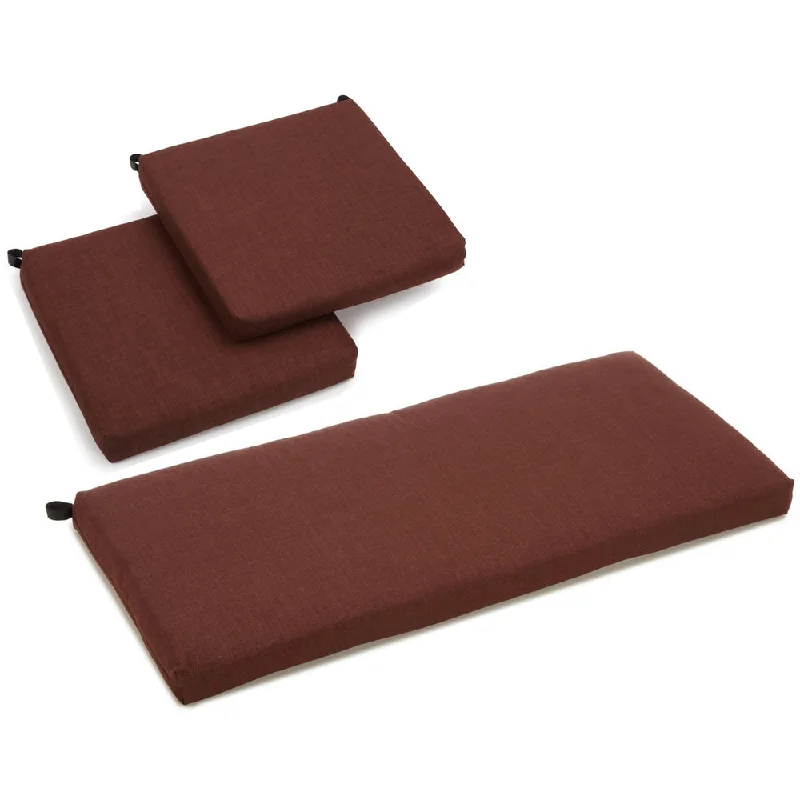 Blazing Needles All-Weather 3-Piece Settee Cushion Set