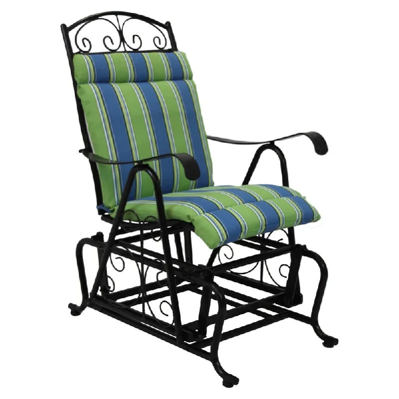 Blazing Needles Patterned All-weather Outdoor Single Glider Chair Cushion