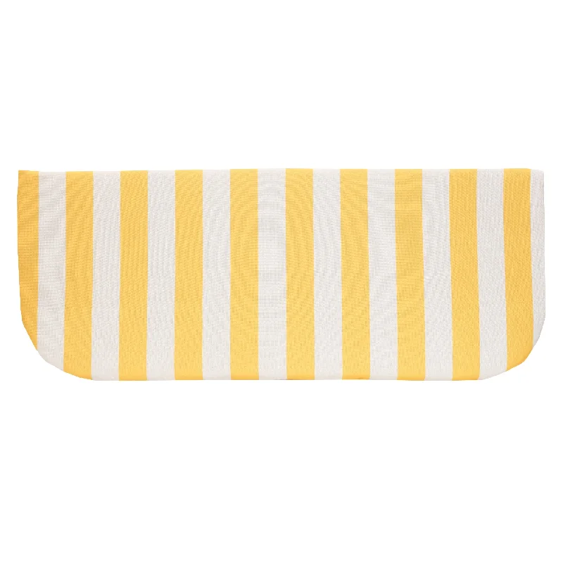 Cabana Stripe Print Outdoor Bench Seat Cushion 48 x 18 in Yellow - 48" x 18"