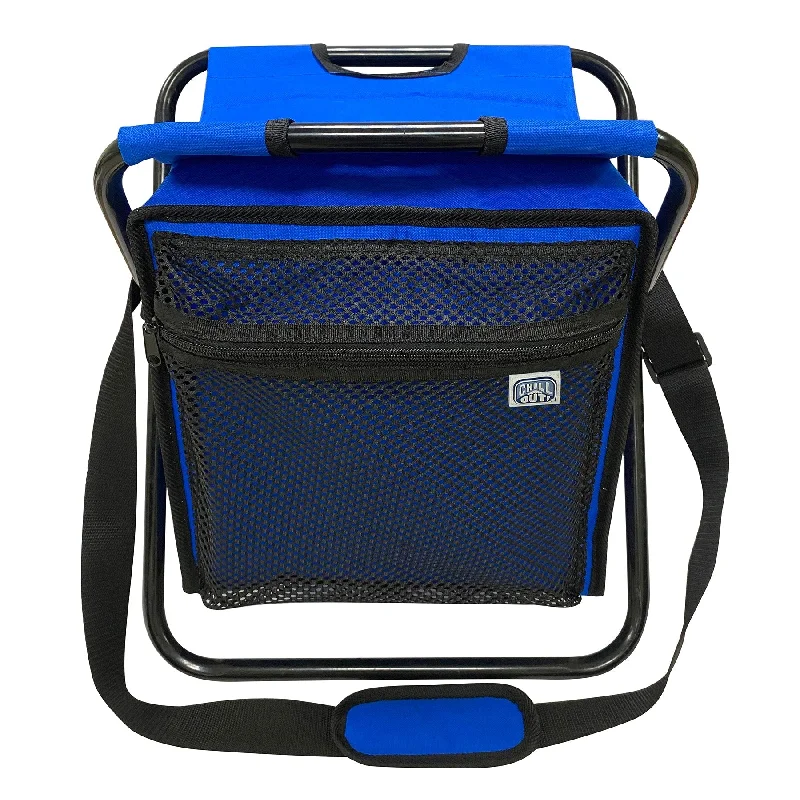 Chill Out- Frigi-Chair Soft Cooler with Built in Sport Seat in Blue