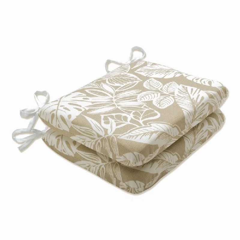 Delray Natural Rounded Corners Seat Cushion (Set Of 2) - 18.5 X 15.5 X 3