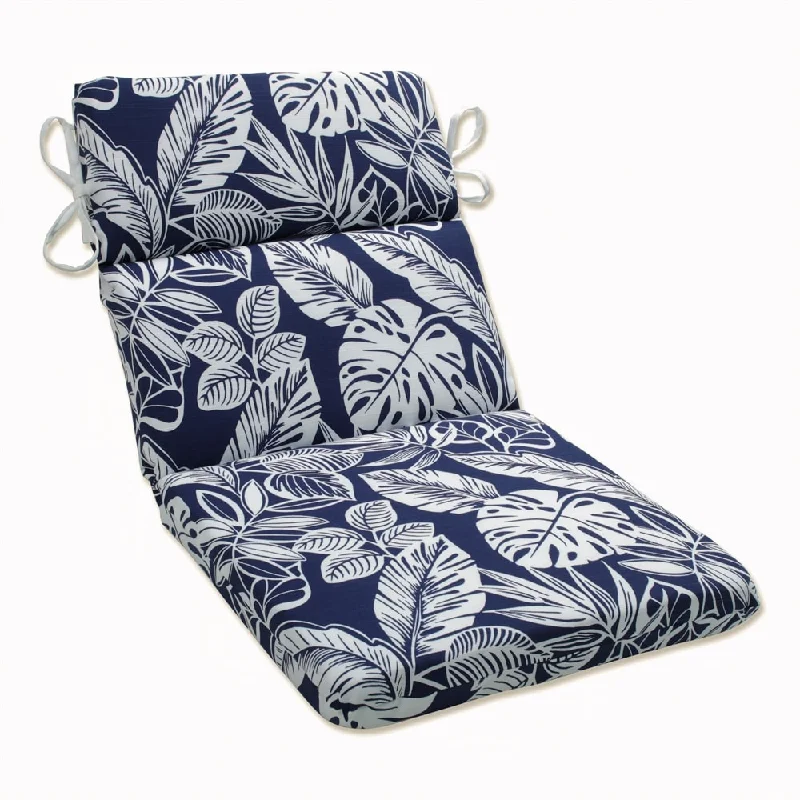 Delray Navy Rounded Corners Chair Cushion - 40.5 X 21 X 3