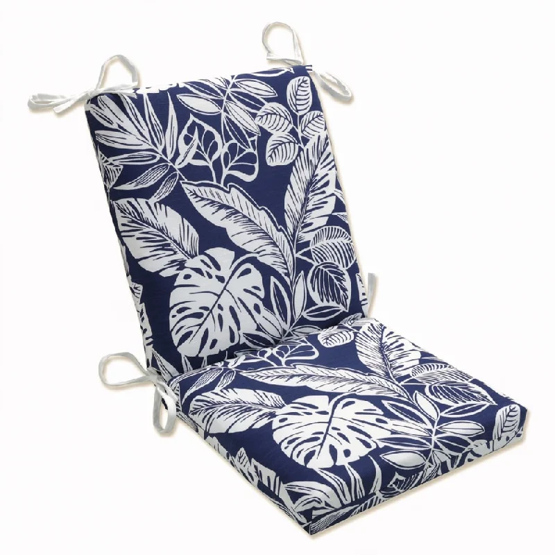 Delray Navy Squared Corners Chair Cushion - 36.5 X 18 X 3