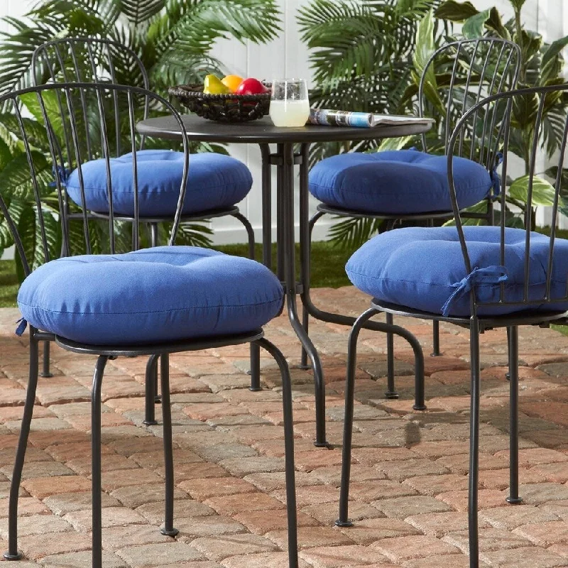 Driftwood 18-inch inch Outdoor Round Solid Bistro Chair Cushion (Set of 4) by Havenside Home - 18 w x 18 l