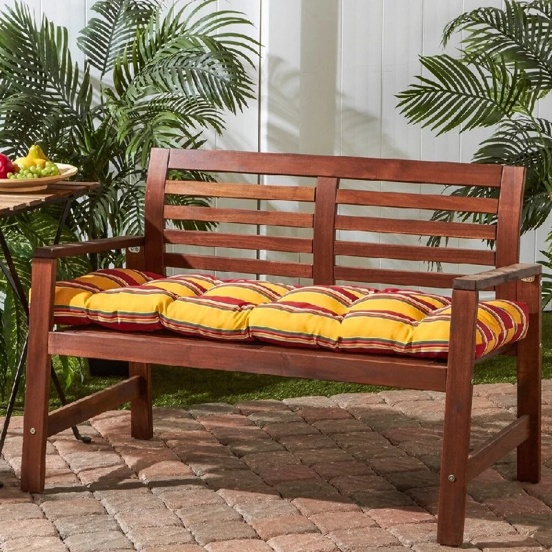 Elminton 51-inch Outdoor Stripe Bench Cushion by Havenside Home - 18w x 51l