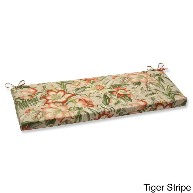 Outdoor Botanical Glow Tropical Bench Cushion