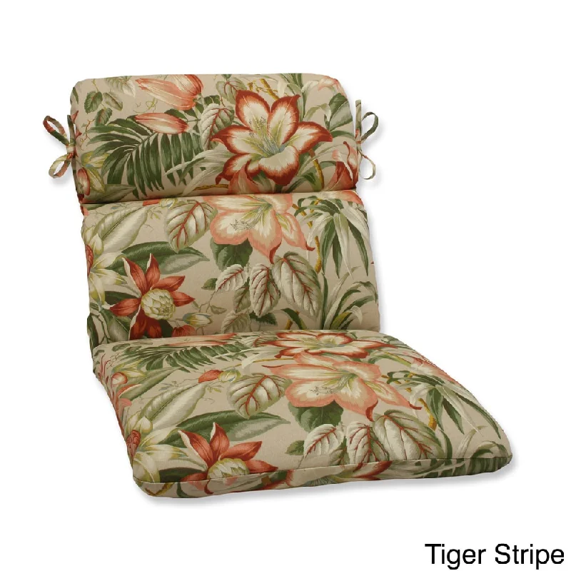 Outdoor Botanical Glow Tropical Rounded Corners Chair Cushion - 21 x 21 x 3