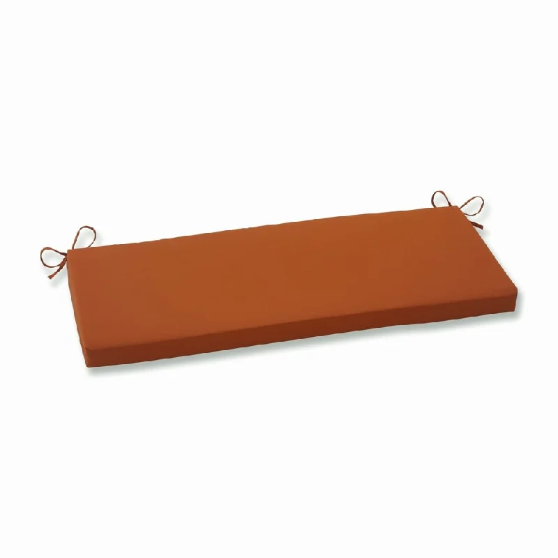 Pillow Perfect Burnt Orange Outdoor Cinnabar Bench Cushion