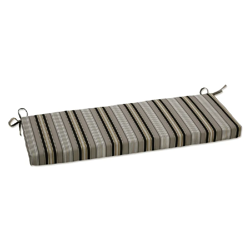 Pillow Perfect Getaway Stripe Black Bench Cushion