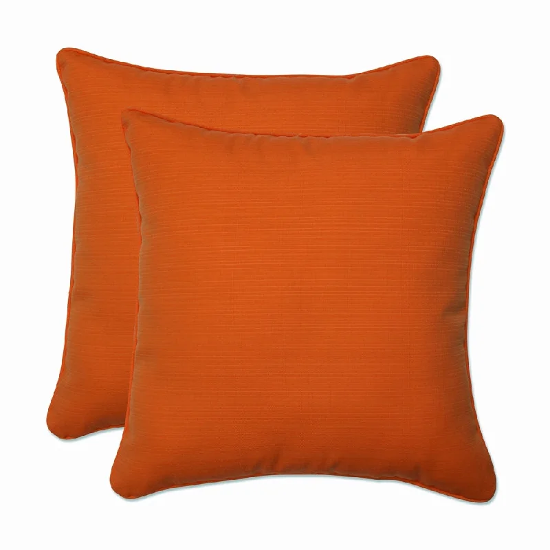 Pillow Perfect Orange 18.5-inch Throw Pillows (Set of 2)