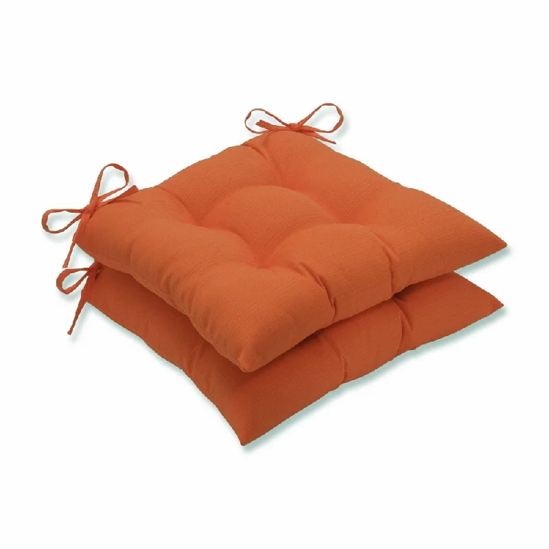 Pillow Perfect Orange Outdoor Seat Cushions (2)