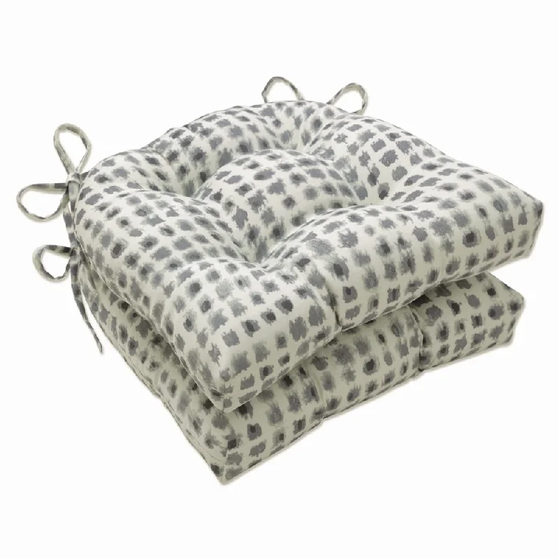 Pillow Perfect Outdoor Alauda Frost Reversible Chair Pad (Set of 2) - 15.5 X 16 X 4 - 15.5 X 16 X 4