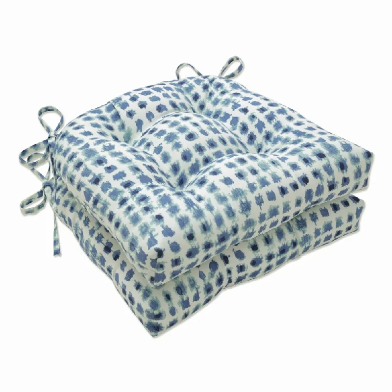 Pillow Perfect Outdoor Alauda Porcelain Reversible Chair Pad (Set of 2) - 15.5 X 16 X 4 - 15.5 X 16 X 4