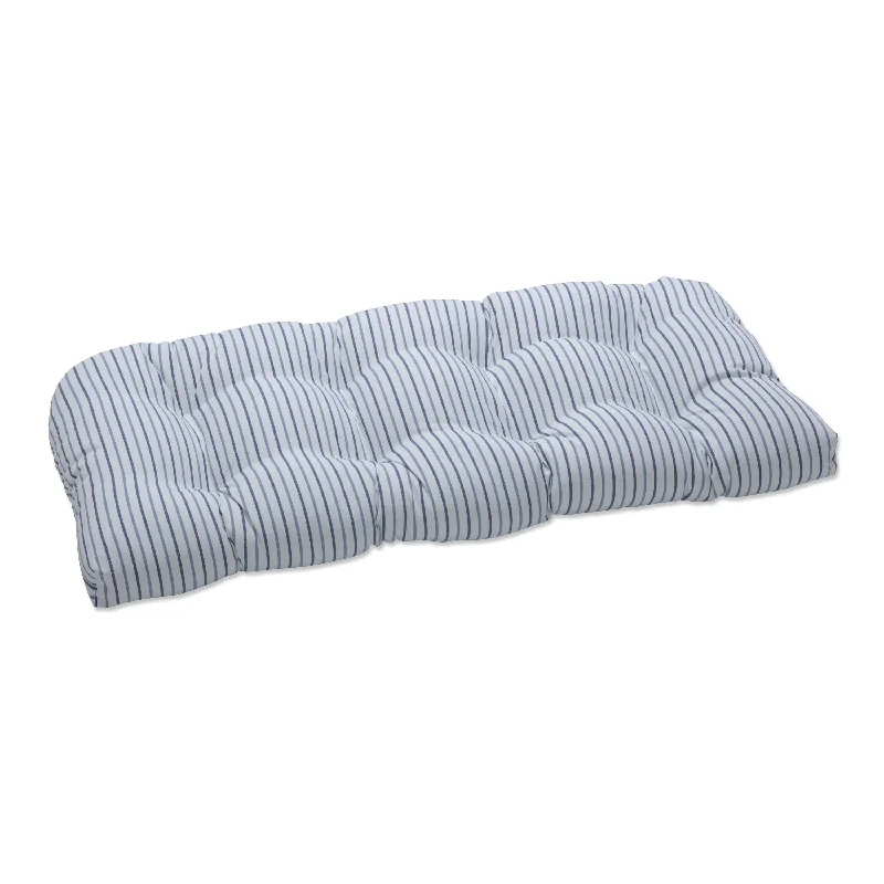 Pillow Perfect Outdoor Austin Lapis Wicker Loveseat Cushion - 19 X 44 X 5 - 19 X 44 X 5