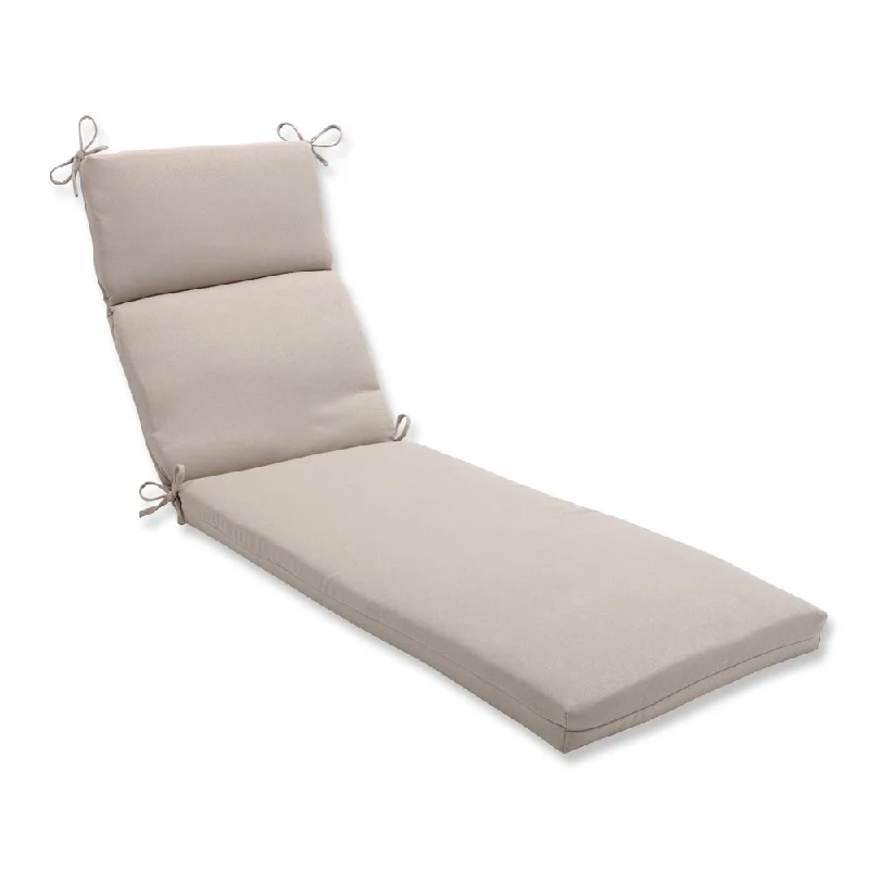 Pillow Perfect Outdoor Beige Solid Chaise Lounge Cushion