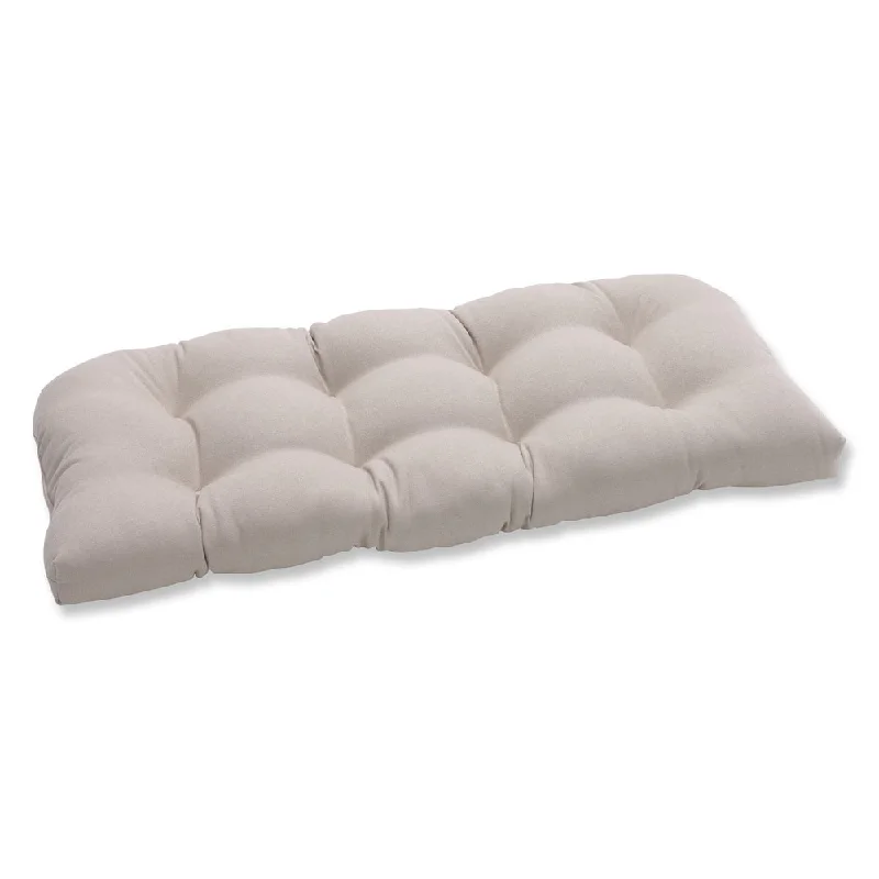 Pillow Perfect Outdoor Beige Wicker Loveseat Cushion