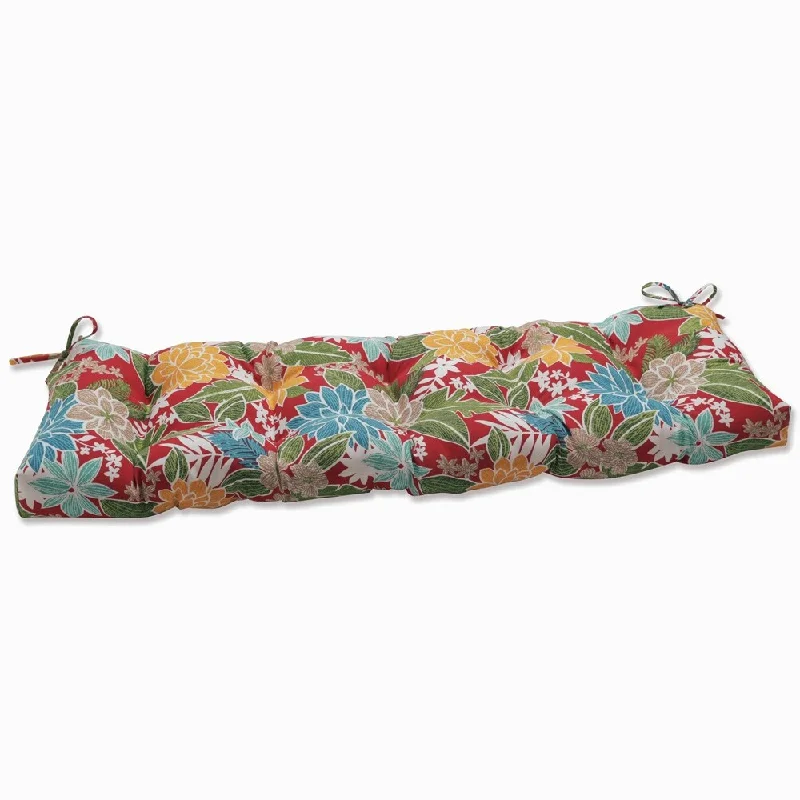 Pillow Perfect Outdoor Bora Cay Red Blown Bench Cushion