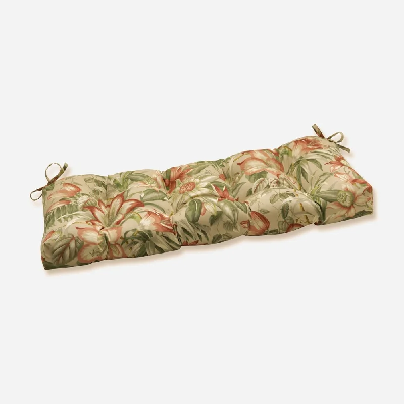 Pillow Perfect Outdoor Botanical Glow Tiger Stripe Blown Bench Cushion