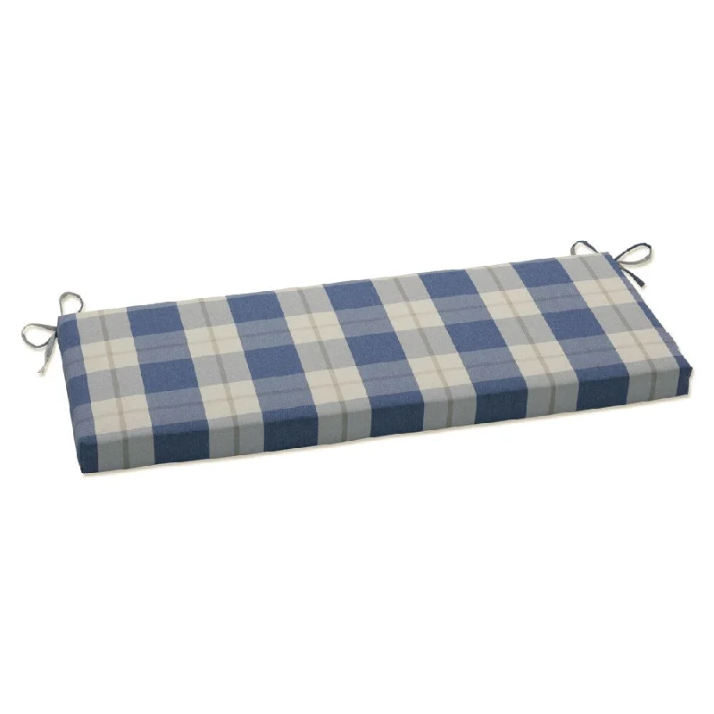 Pillow Perfect Outdoor Branson Lapis Bench Cushion - 18 X 45 X 3 - 18 X 45 X 3