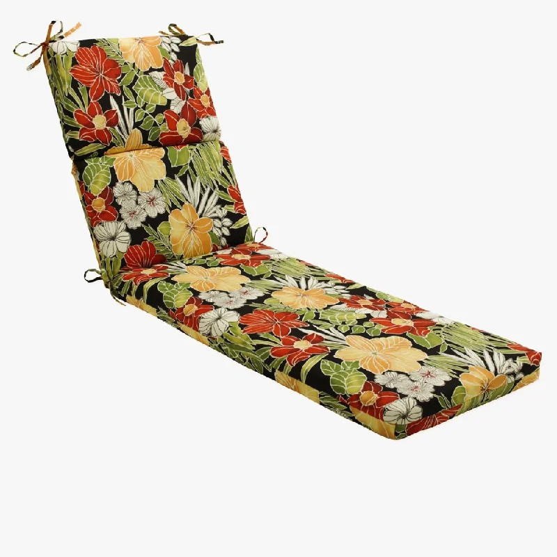 Pillow Perfect Outdoor Clemens Noir Chaise Lounge Cushion