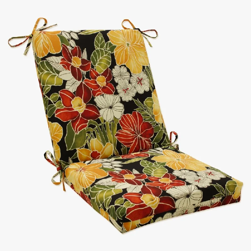 Pillow Perfect Outdoor Clemens Noir Squared Corners Chair Cushion