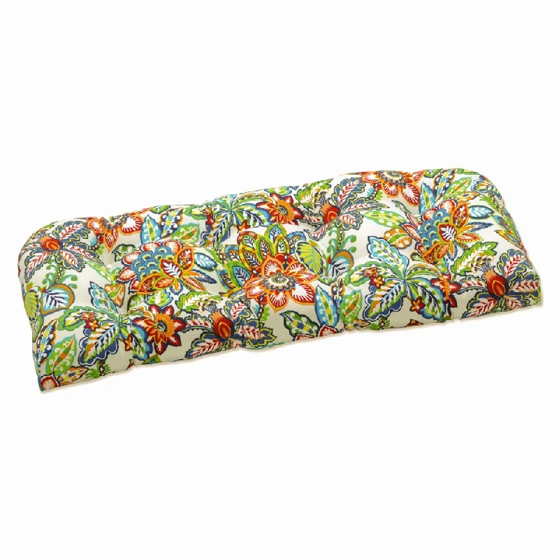 Pillow Perfect Outdoor Copeland Fiesta Wicker Loveseat Cushion - 19 X 44 X 5 - 19 X 44 X 5