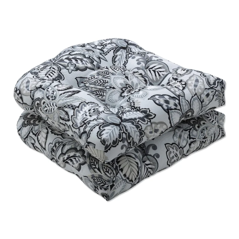 Pillow Perfect Outdoor Copeland Noir Wicker Seat Cushion (Set of 2) - 19 X 19 X 5 - 19 X 19 X 5