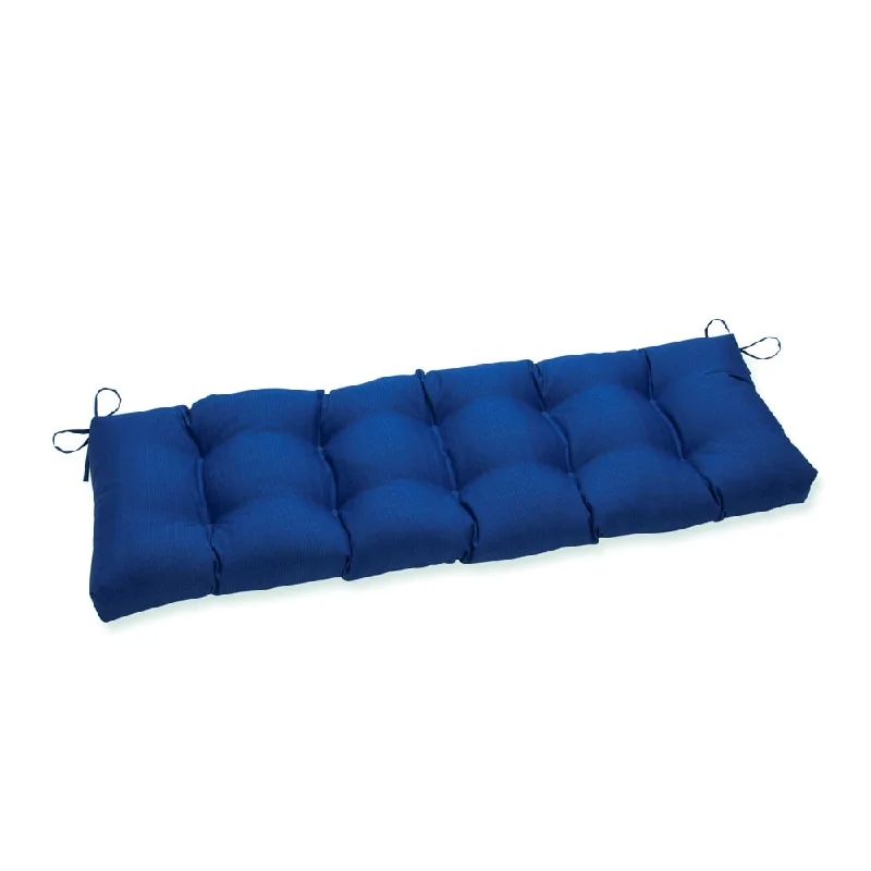 Pillow Perfect Outdoor Fresco Blue Blown Bench Cushion