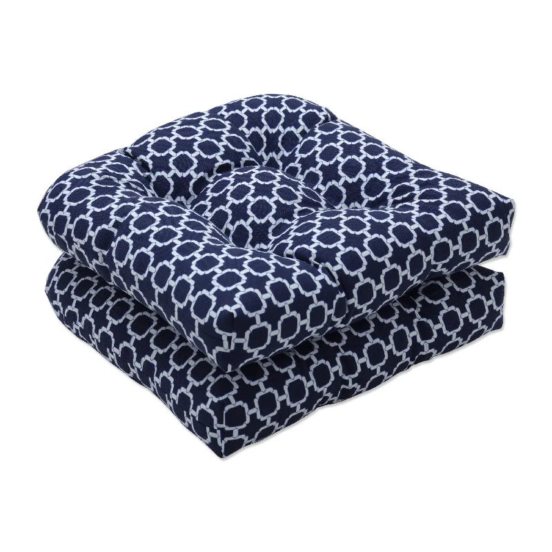 Pillow Perfect Outdoor Hockley Deep Sea Wicker Seat Cushion (Set of 2) - 19 X 19 X 5 - 19 X 19 X 5