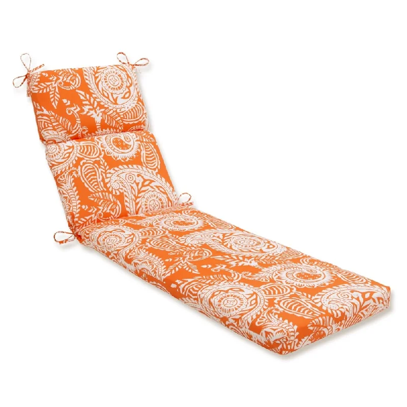 Pillow Perfect Outdoor/ Indoor Addie Terra Cotta Chaise Lounge Cushion