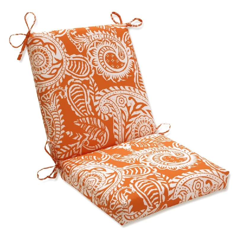 Pillow Perfect Outdoor/ Indoor Addie Terra Cotta Squared Corners Chair Cushion