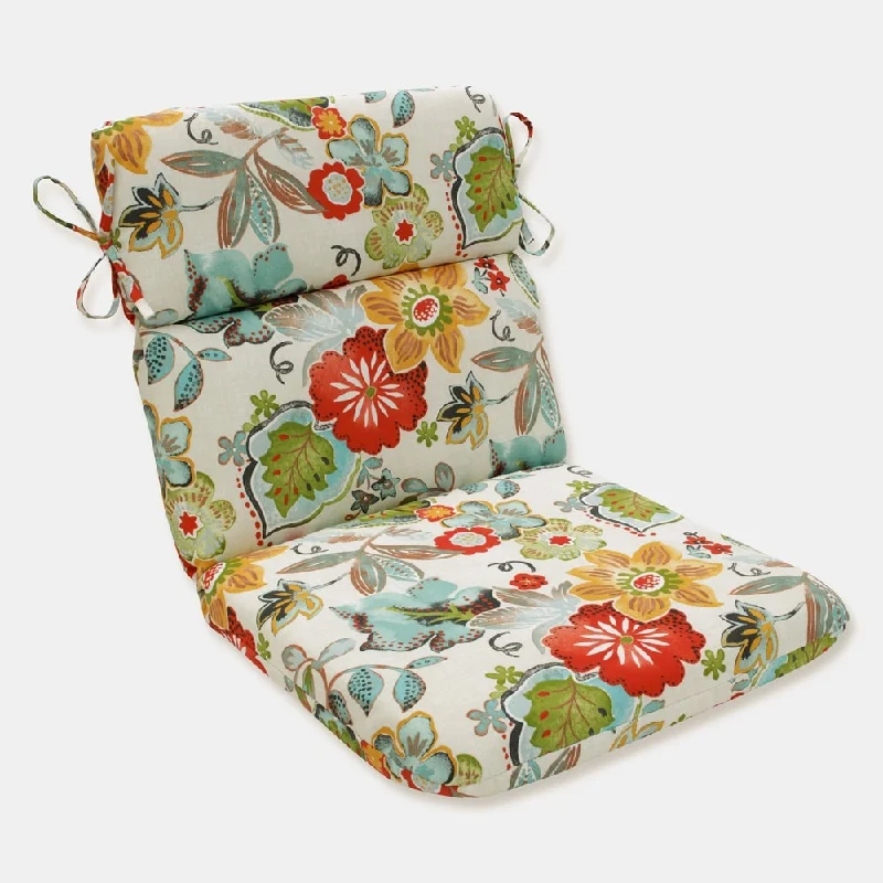 Pillow Perfect Outdoor/ Indoor Alatriste Ivory Rounded Corners Chair Cushion