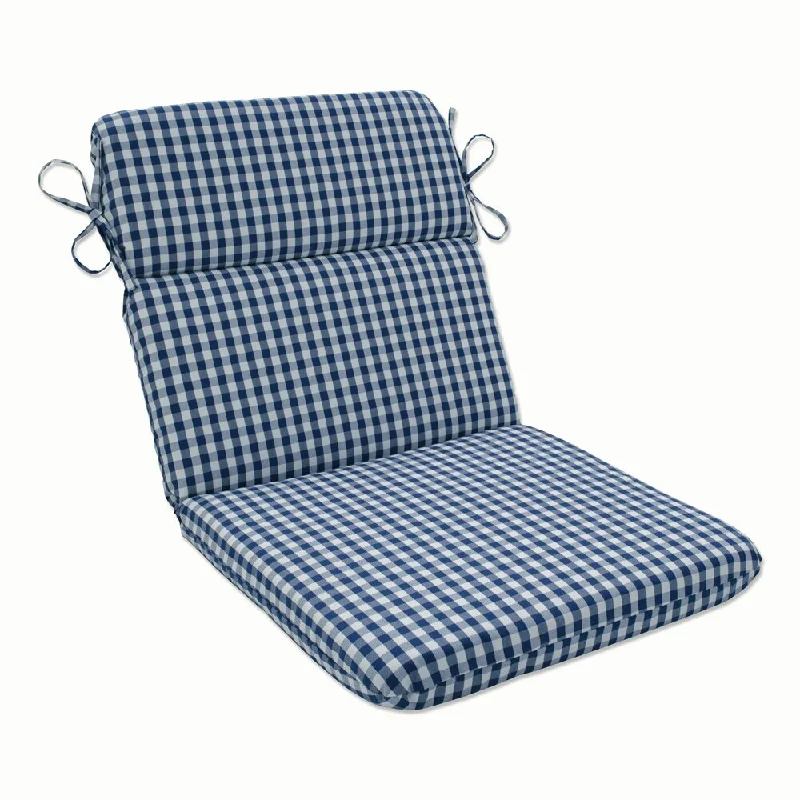 Pillow Perfect Outdoor | Indoor Dawson Lapis Chair Cushion 40.5 X 21 X 3