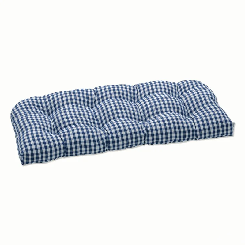 Pillow Perfect Outdoor | Indoor Dawson Lapis Loveseat Cushion 44 X 19 X 5