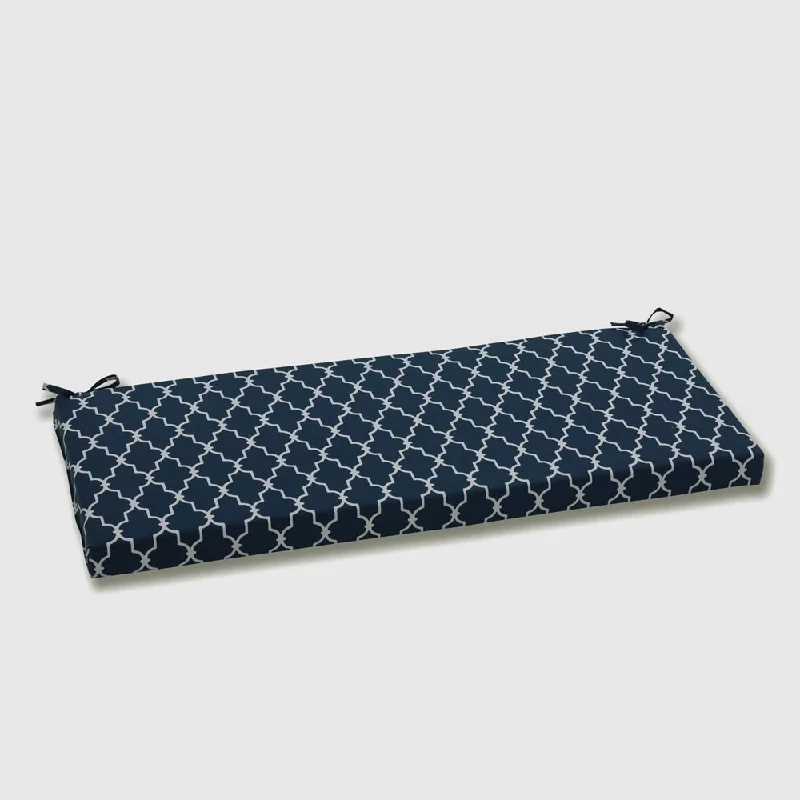 Pillow Perfect Outdoor/ Indoor Garden Gate Navy Bench Cushion