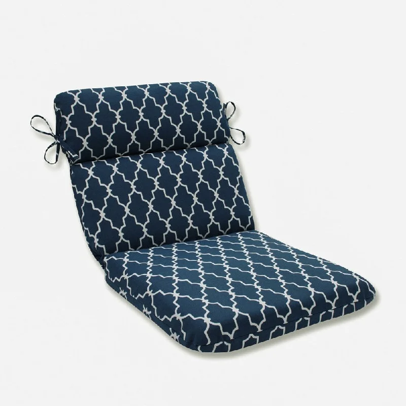 Pillow Perfect Outdoor/ Indoor Garden Gate Navy Rounded Corners Chair Cushion