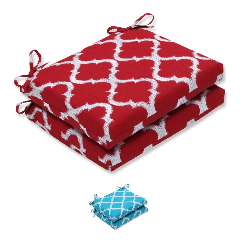 Pillow Perfect Outdoor/ Indoor Kobette Squared Corners Seat Cushion (Set of 2)