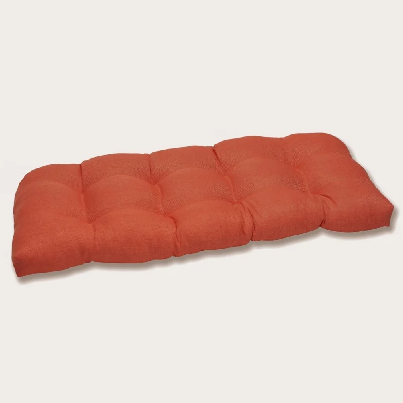 Pillow Perfect Outdoor Indoor Rave Coral Wicker Loveseat Cushion