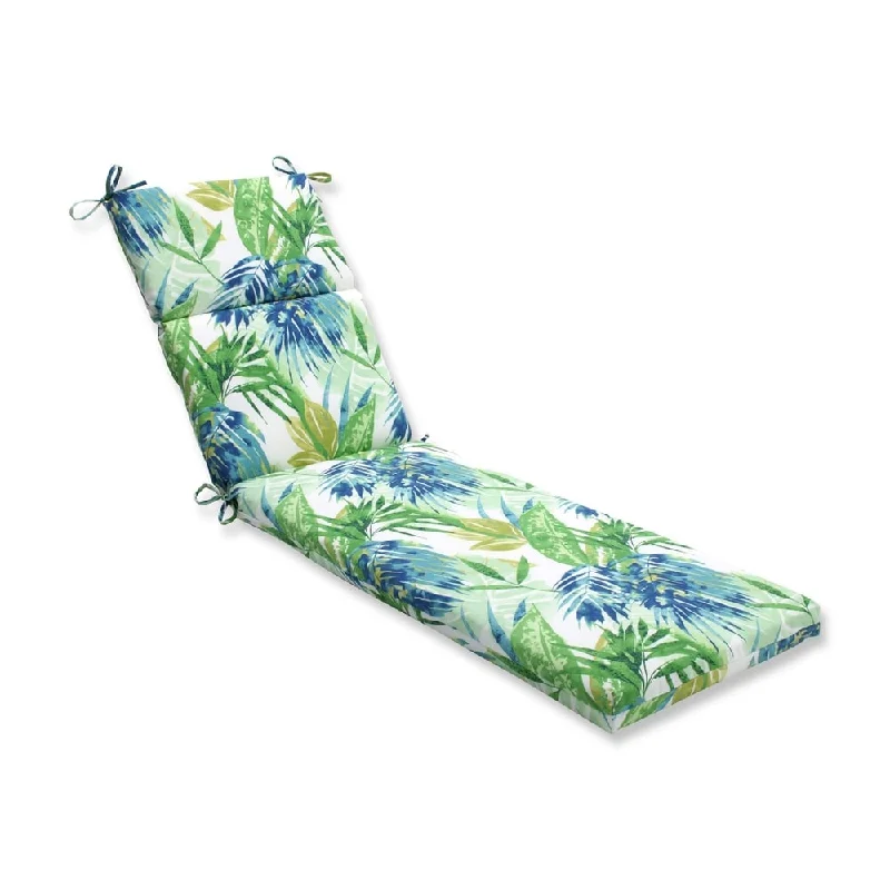 Pillow Perfect Outdoor/ Indoor Soleil Blue/Green Chaise Lounge Cushion - 72.5x21x5