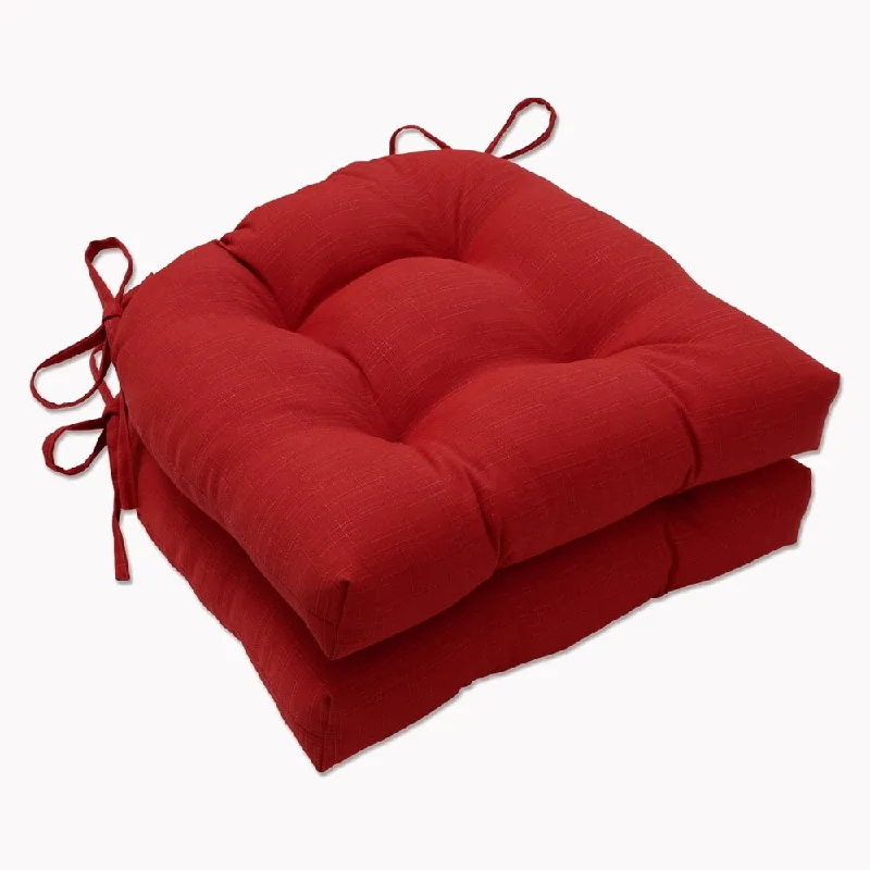 Pillow Perfect Outdoor | Indoor Splash Flame Large Chairpad 2PK 17.5 X 16.5 X 4