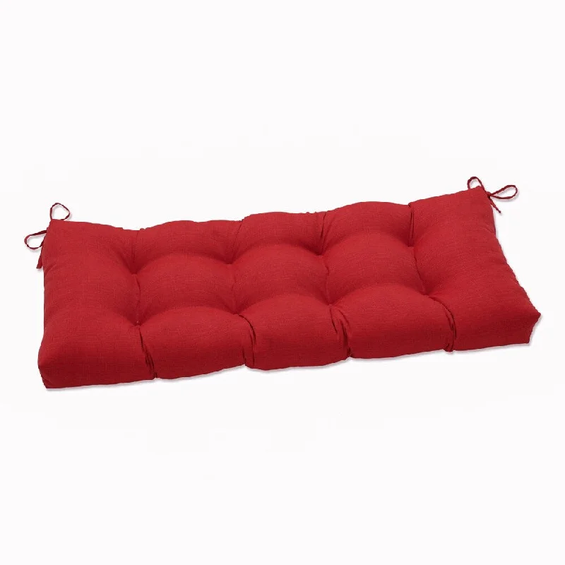 Pillow Perfect Outdoor | Indoor Splash Flame Outdoor Tufted Bench Swing Cushion 48 X 18 X 5