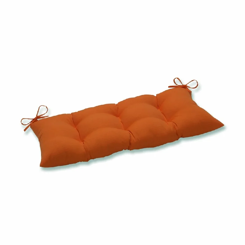 Pillow Perfect Outdoor/ Indoor Sundeck Orange Swing/ Bench Cushion