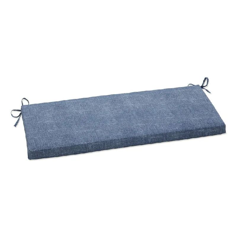 Pillow Perfect Outdoor | Indoor Tory Denim Bench Cushion 45 X 18 X 3