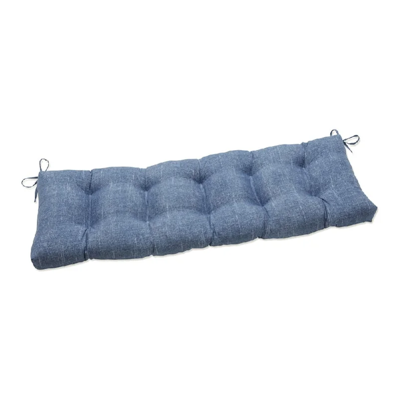 Pillow Perfect Outdoor | Indoor Tory Denim Outdoor Tufted Bench Swing Cushion 60 X 18 X 5