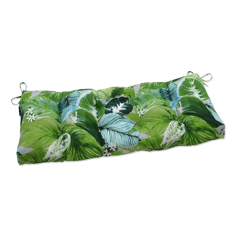 Pillow Perfect Outdoor Lush Leaf Jungle Blown Bench Cushion